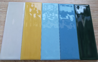 wavy surface solid color glazed wall tiles 60*200mm 