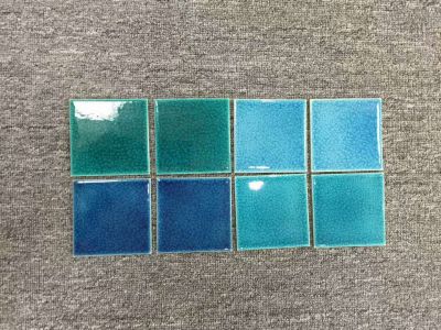 100*100mm crackle glazed mosaic tiles,swimming pool tiles 