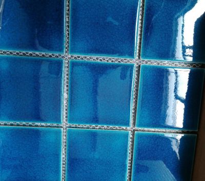 100*100mm crackle glazed mosaic tiles,swimming pool tiles 